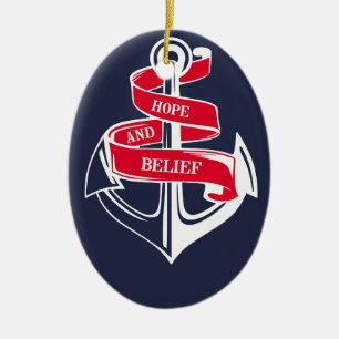 Anchor Ceramic Tree Decoration