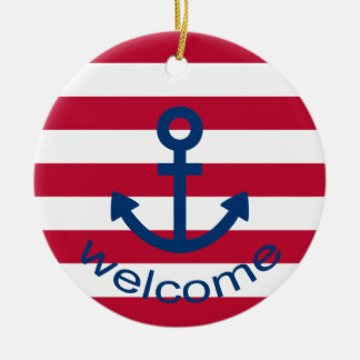 Anchor Ceramic Tree Decoration