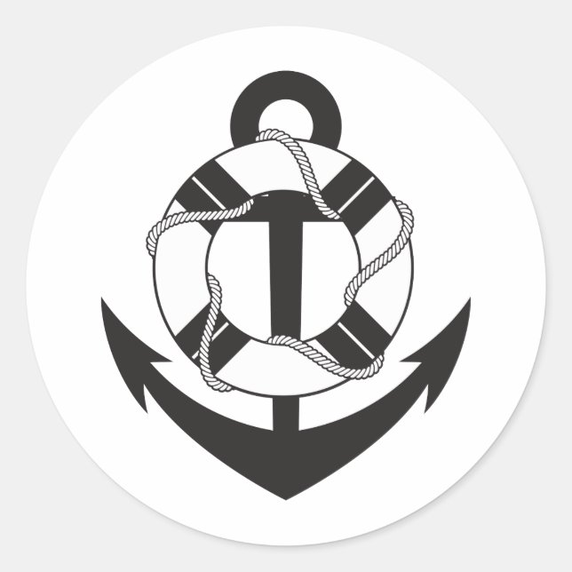 Anchor Classic Round Sticker (Front)