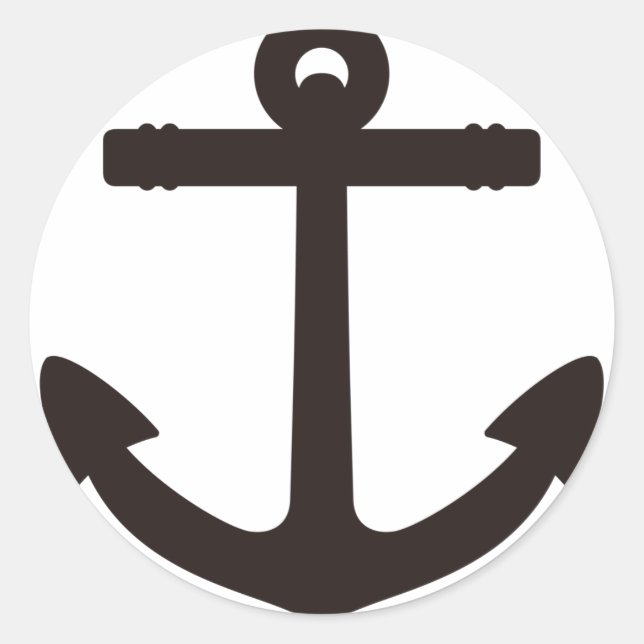 Anchor Classic Round Sticker (Front)