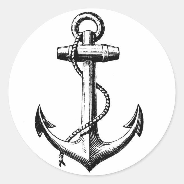 Anchor Classic Round Sticker (Front)