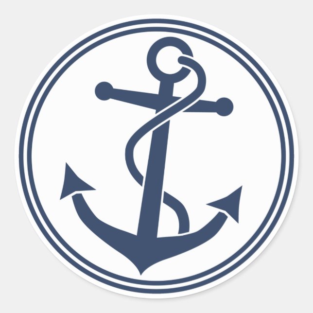 Anchor Classic Round Sticker (Front)