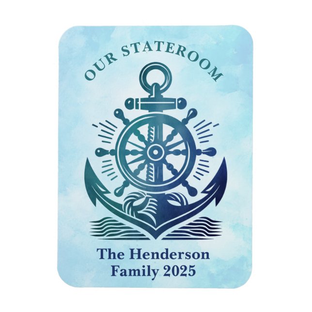 Anchor Cruise Ship Stateroom Magnet (Vertical)
