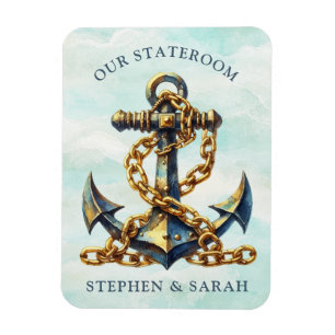 Anchor Cruise Ship Stateroom Magnet