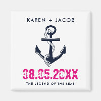 Anchor Cruise Ship Wedding Favour Magnets