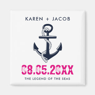 Anchor Cruise Ship Wedding Favour Magnets