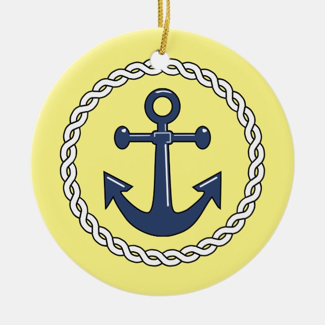 Anchor Dated Christmas Ornament (Front)