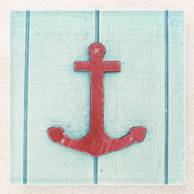 Anchor Décor Glass Coaster (Front)