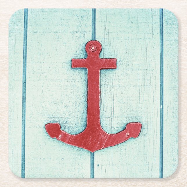 Anchor Décor Square Paper Coaster (Front)
