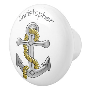 Anchor Design Personalised Ceramic Knob