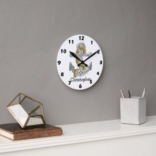 Anchor Design Personalised Round Clock