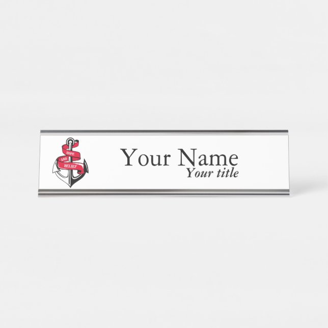 Anchor Desk Name Plate (Front)