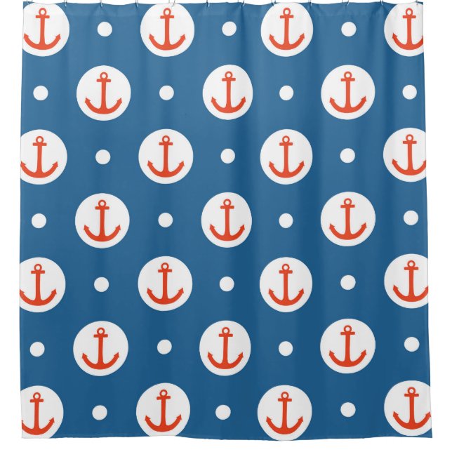 Anchor Dots Shower Curtain (Front)