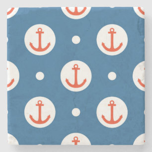 Anchor Dots Stone Coaster
