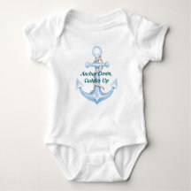 Anchor Down,Cuddles Up  Ocean-Themed Baby Bodysuit