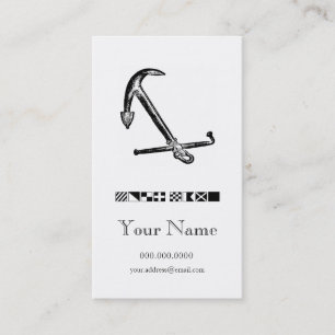 Anchor & Flags Nautical Business Cards