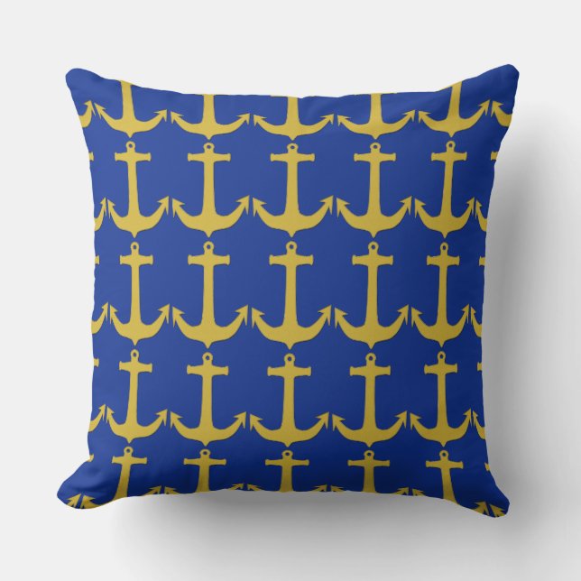 Anchor gold + your background & ideas cushion (Front)