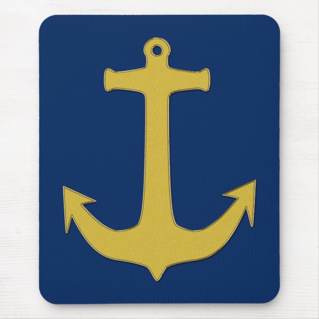 Anchor gold + your background & ideas mouse mat (Front)