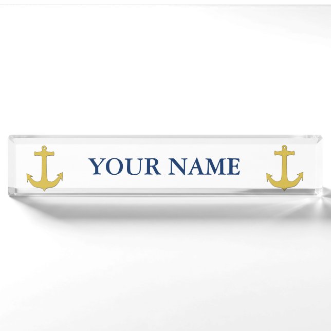 Anchor gold + your background & ideas nameplate (Front)