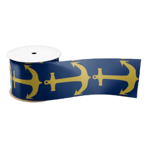 Anchor gold + your background & ideas satin ribbon