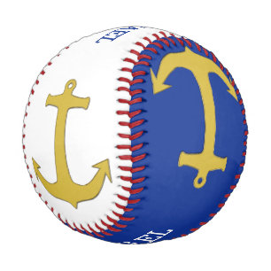 Anchor gold + your Name Baseball