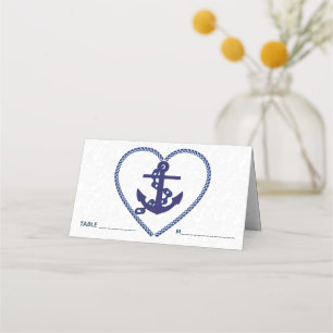 Anchor In Heart Place Card