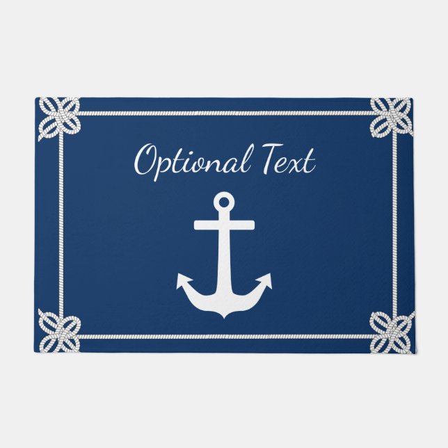 Anchor in Rope Frame Nautical Doormat (Front)