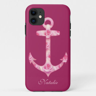 Anchor iPhone 5 case Floral pink rose flower