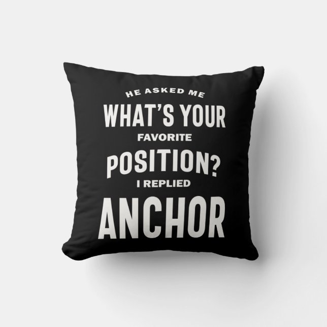 Anchor Job Title Tee Gift For Mens Womens Cushion (Front)