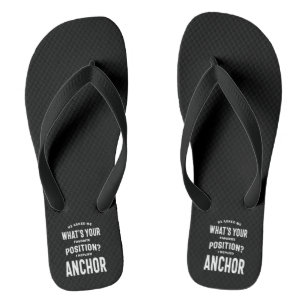 Anchor Job Title Tee Gift For Mens Womens Flip Flops