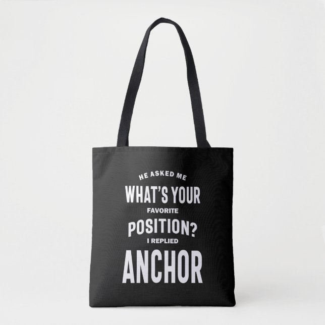 Anchor Job Title Tee Gift For Mens Womens Tote Bag (Front)