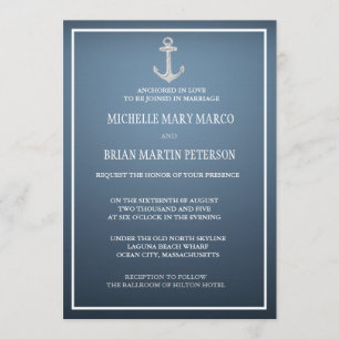 ANCHOR l Nautical Destination Themed Wedding Invit Invitation