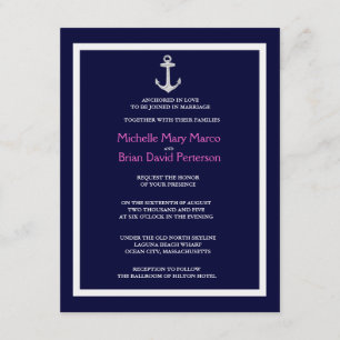 ANCHOR l Nautical Destination Themed Wedding Invitation