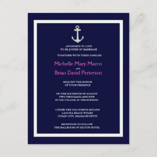 ANCHOR l Nautical Destination Themed Wedding Invitation