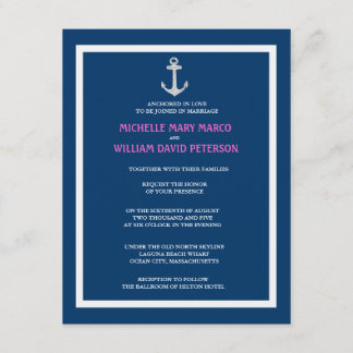 ANCHOR l Nautical Destination Themed Wedding Invitation