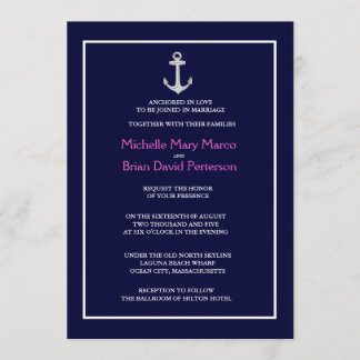 ANCHOR l Nautical Destination Themed Wedding Invitation