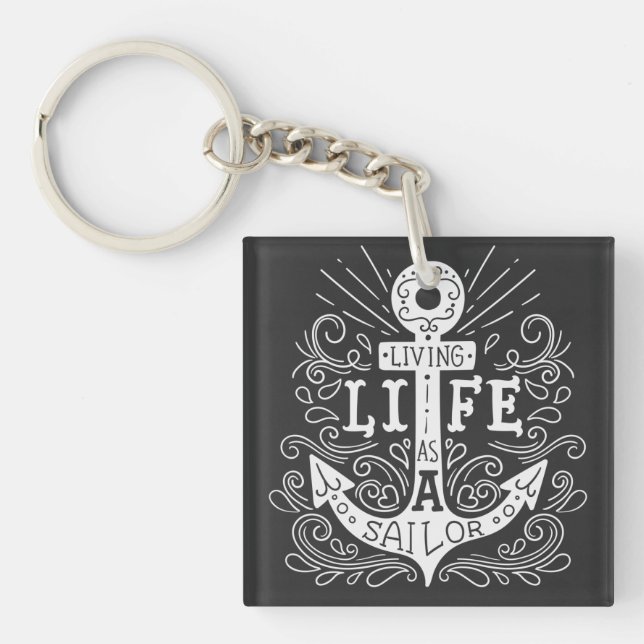 Anchor Life – Bold Nautical Keychain (Front)