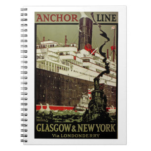 Anchor Line ~ Glasgow-New York Notebook