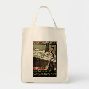 Anchor Line ~ Glasgow-New York Tote Bag