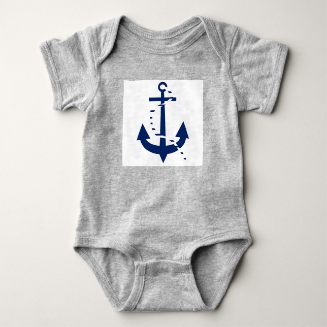 Anchor & Line Navy Baby Bodysuit (Front)