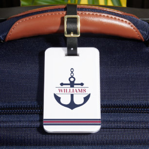Anchor Monogrammed Luggage Tag