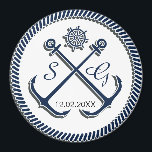 Anchor Monograms, Nautical wedding save the date Magnet<br><div class="desc">Anchor Monograms,  Nautical wedding  save the date magnets. Matching products also available.</div>