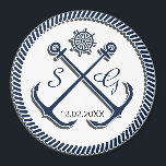 Anchor Monograms, Nautical wedding save the date Magnet<br><div class="desc">Anchor Monograms,  Nautical wedding  save the date magnets. Matching products also available.</div>