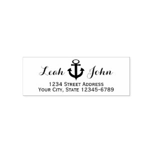 Anchor Nautical Address Self-inking Stamp
