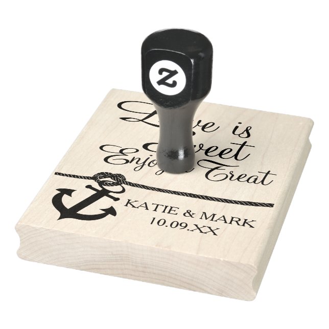Anchor Nautical Love is Sweet Rubber Stamp (Stamp)