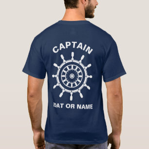 Anchor Nautical Navy Blue Boat Captain T-Shirt