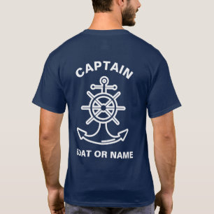 Anchor Nautical Navy Blue Boat Captain T-Shirt