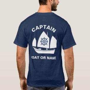 Anchor Nautical Navy Blue Boat Captain T-Shirt