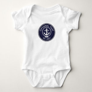 Anchor Nautical Seal   Baby Bodysuit