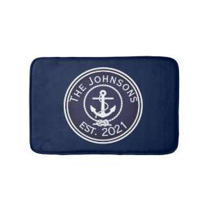 Anchor Nautical Seal   Bath Mat